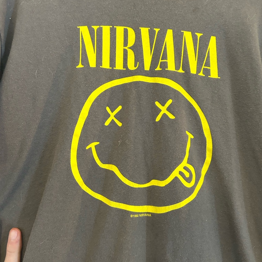 1992 original nirvana smiley tee. Size large